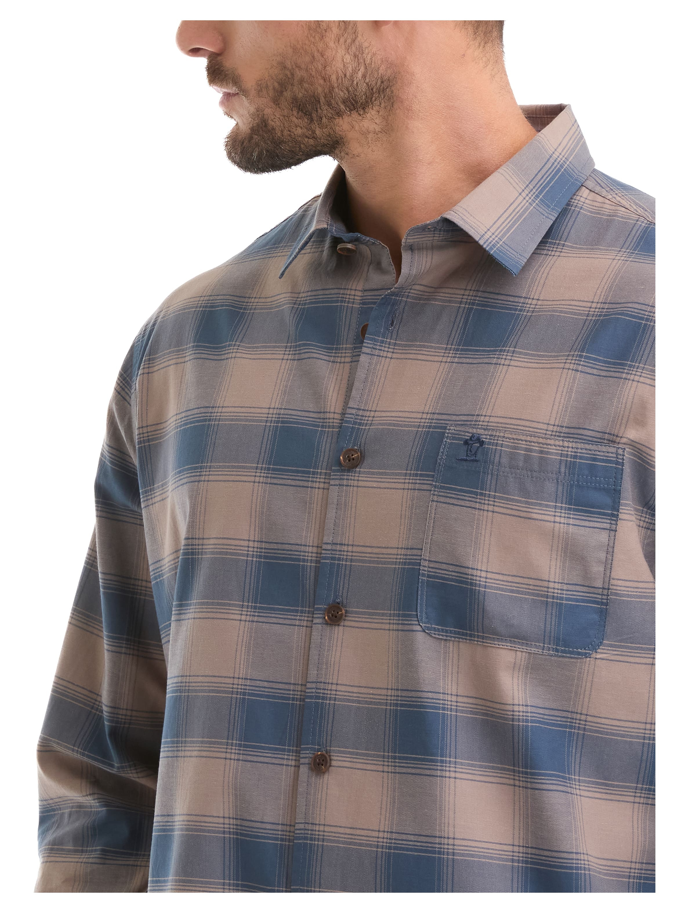 CAMISA HOMBRE ESCOCESA LIVIANA CASUAL PANAMA JACK - L964 | BEIGE - 5