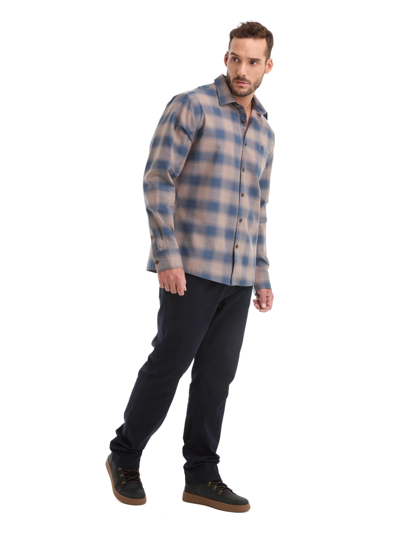 CAMISA HOMBRE ESCOCESA LIVIANA CASUAL PANAMA JACK - L964 | BEIGE - 6