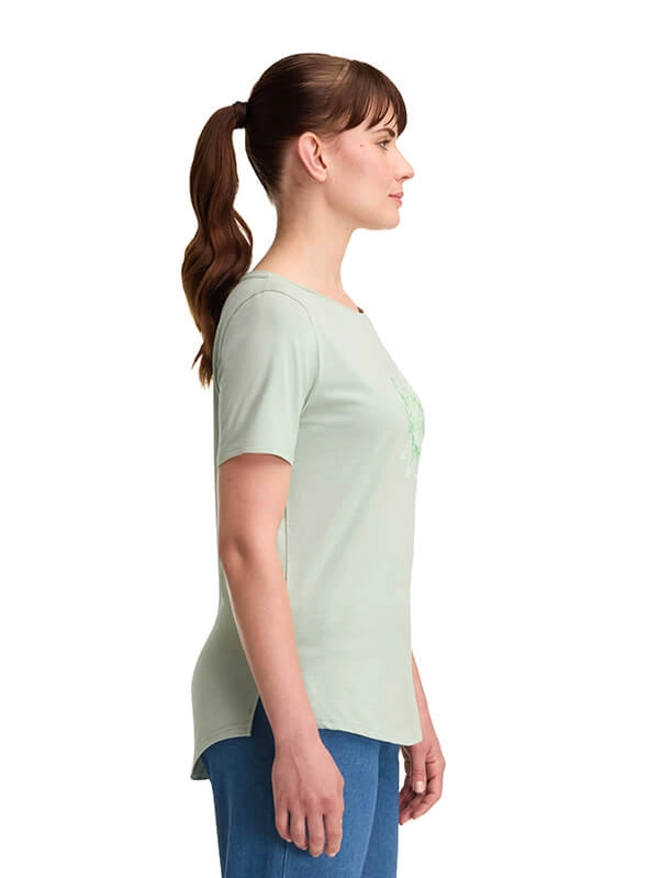 POLERA MUJER ESTAMPADO ALGODON PANAMA JACK - K842 | VERDE - 4