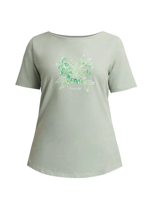 POLERA MUJER ESTAMPADO ALGODON PANAMA JACK - K842 | VERDE - 7