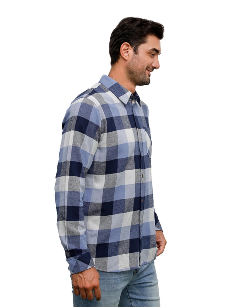 CAMISA HOMBRE TIPO LEÑADORA PANAMA JACK - H941 | AZUL - 2