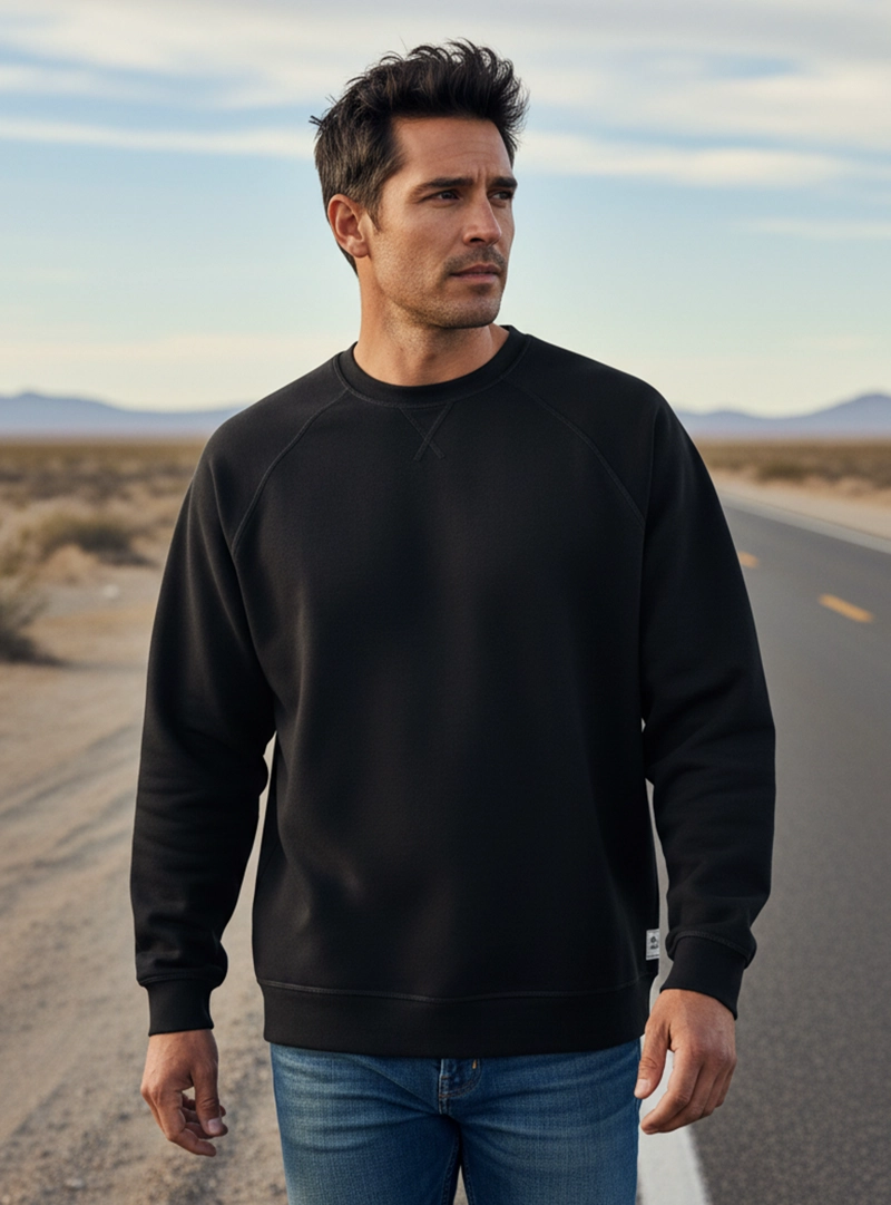 POLERON HOMBRE ALGODON PANAMA JACK - PJH006M | NEGRO - 1