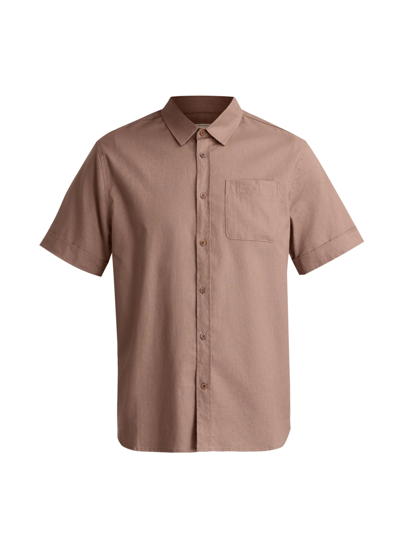 CAMISA HOMBRE TIPO LINO PANAMA JACK - K864 | MARRON - 7