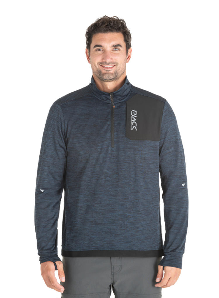 POLERON OUTDOOR Y CASUAL HOMBRE PJACK - J931 | AZUL - 1