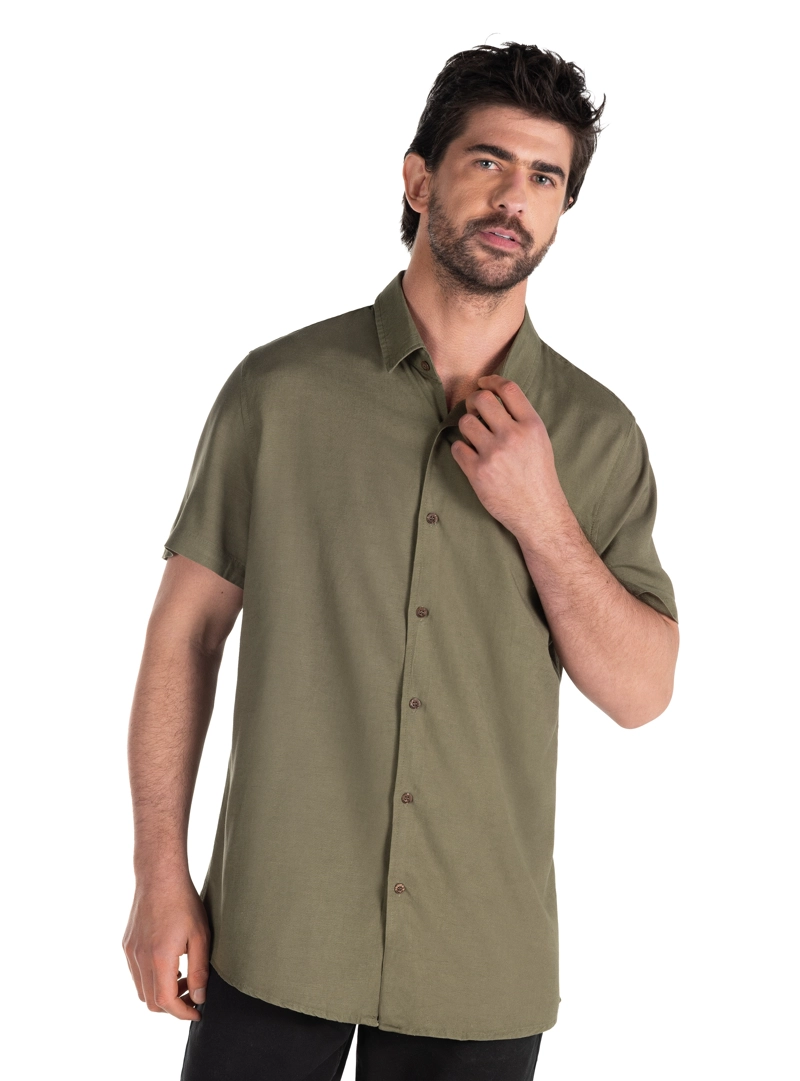 CAMISA LINO ALGODON HOMBRE PANAMA JACK - PJH004M | VERDE - 7