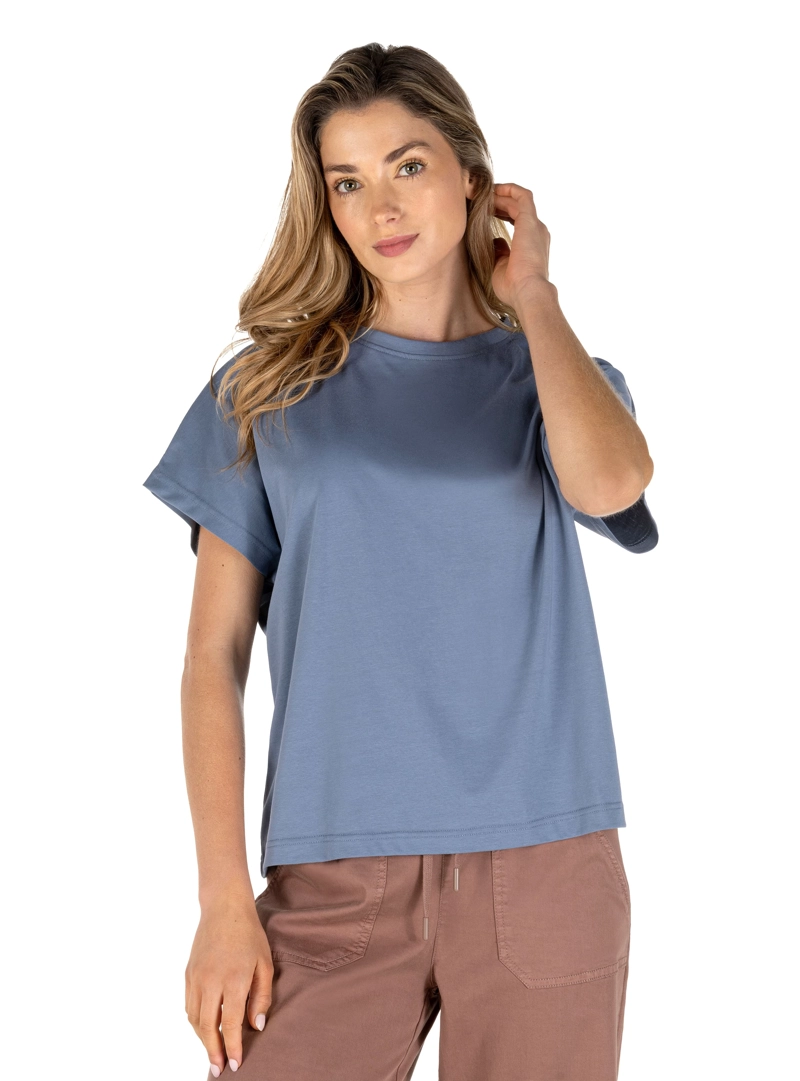 POLERA MUJER MANGA OVERSIZE PANAMA JACK - PJM002M | CELESTE - 2