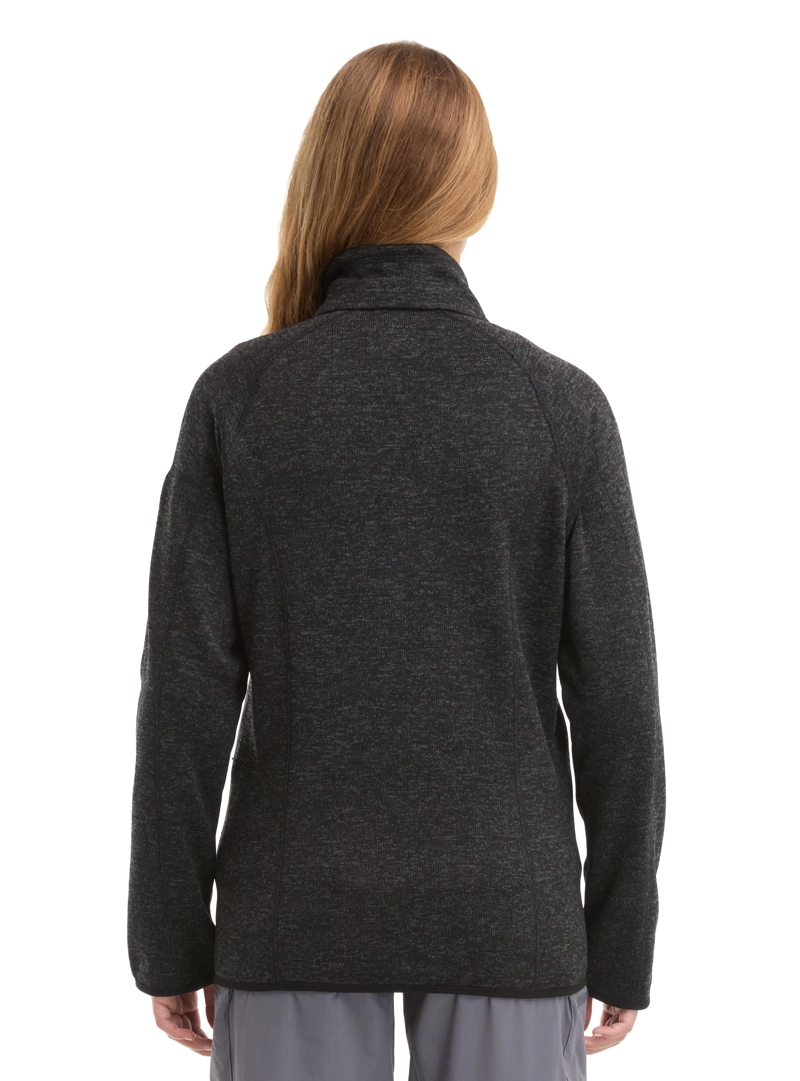 POLERON MUJER TEJIDO POLAR JASPEADO CIERRE PANAMA JACK - L990 | NEGRO - 4
