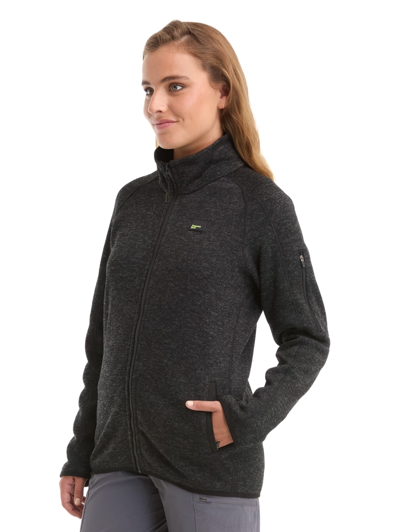 POLERON MUJER TEJIDO POLAR JASPEADO CIERRE PANAMA JACK - L990 | NEGRO - 5