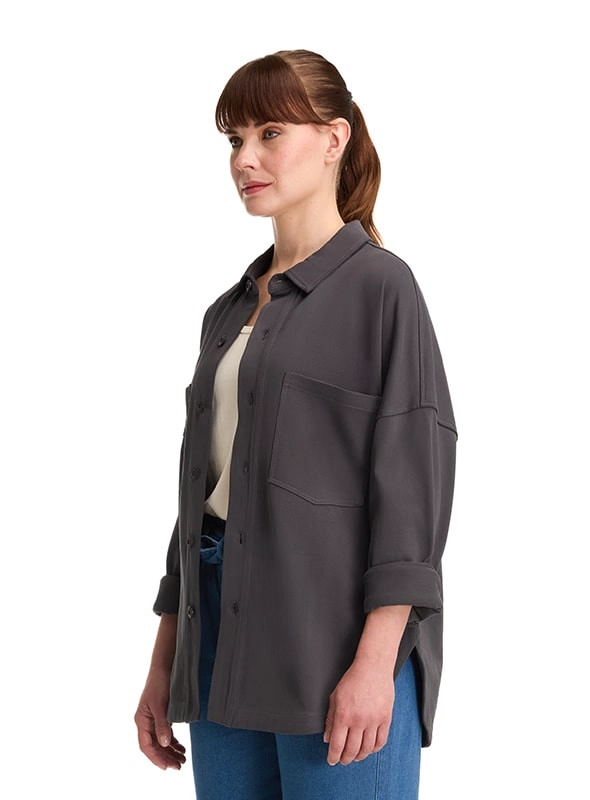 SOBRE CAMISA MUJER OVERSHIRT CASUAL PANAMA JACK - K845 | GRIS - 4