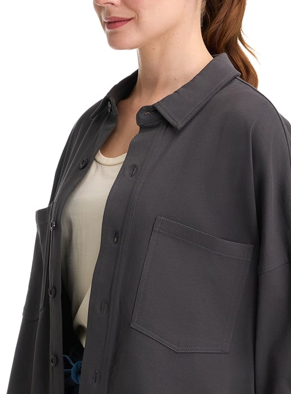 SOBRE CAMISA MUJER OVERSHIRT CASUAL PANAMA JACK - K845 | GRIS - 6