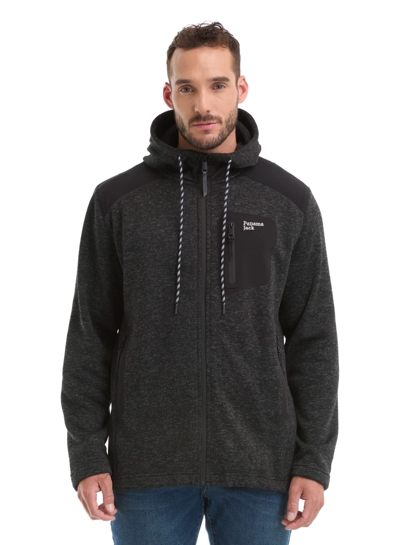 POLERON HOMBRE TEJIDO POLAR PANAMA JACK - L967 | NEGRO - 1