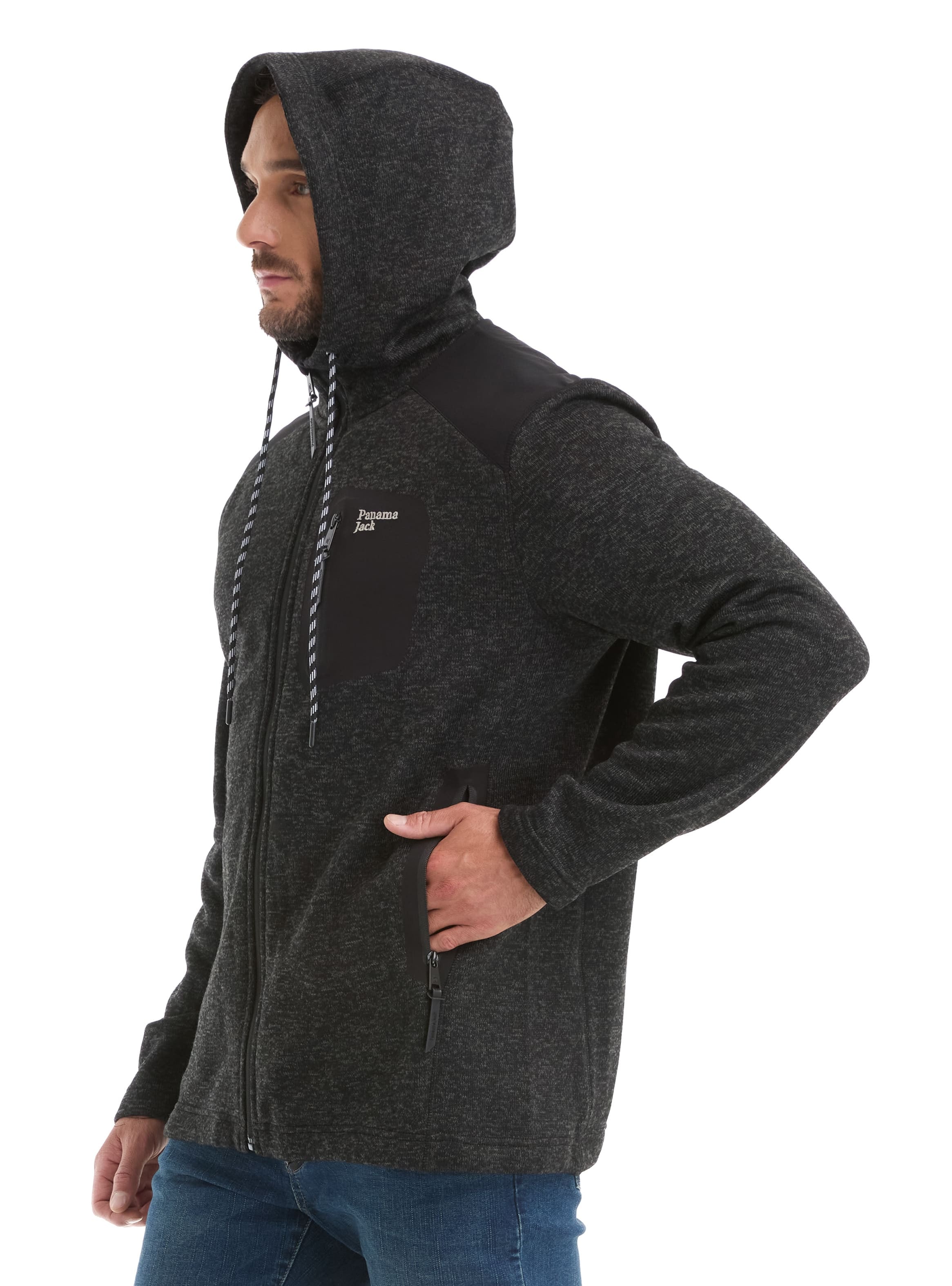 POLERON HOMBRE TEJIDO POLAR PANAMA JACK - L967 | NEGRO - 4
