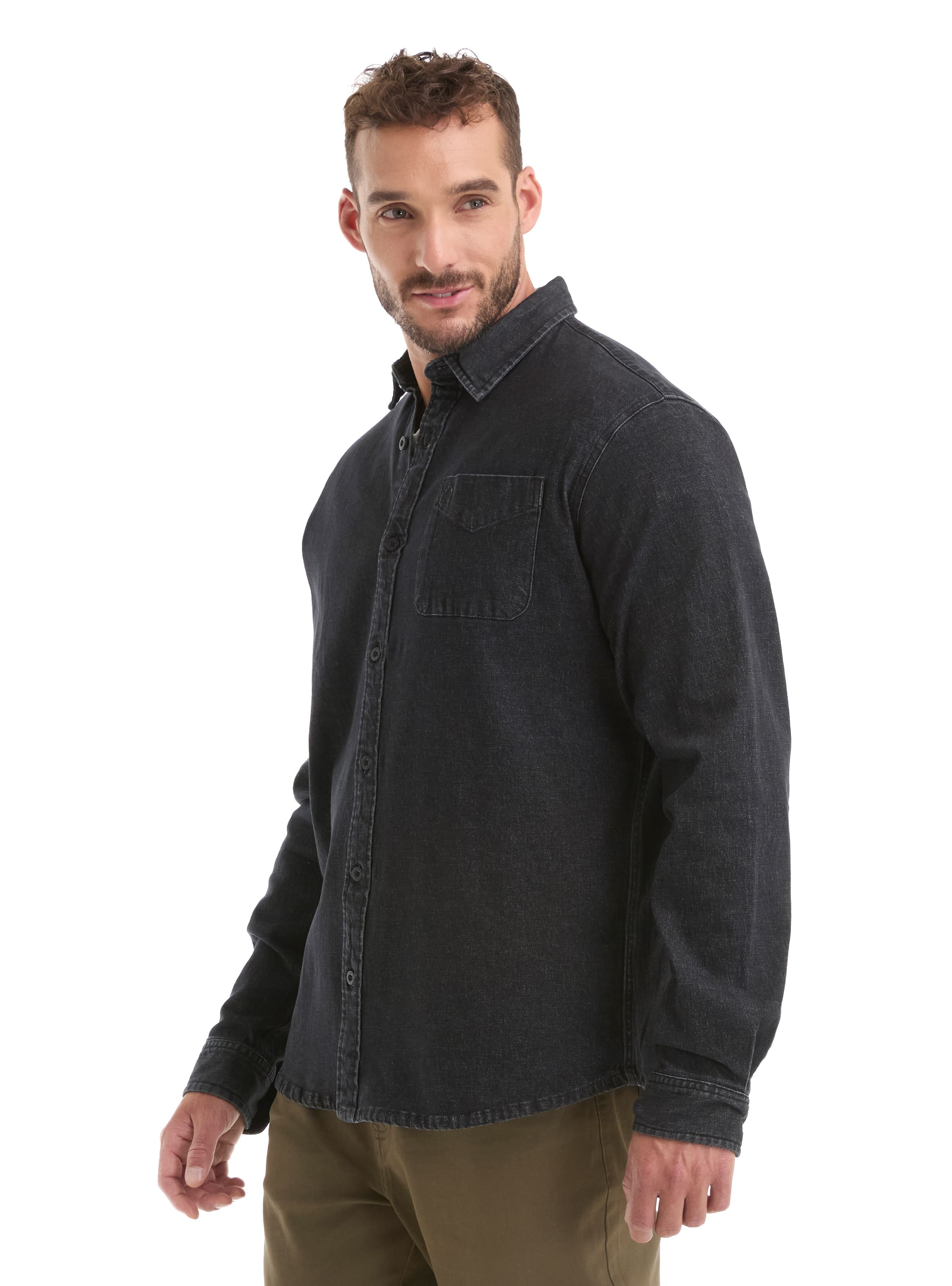 CAMISA HOMBRE DENIM MANGA LARGA CASUAL PANAMA JACK - L965 | NEGRO - 4