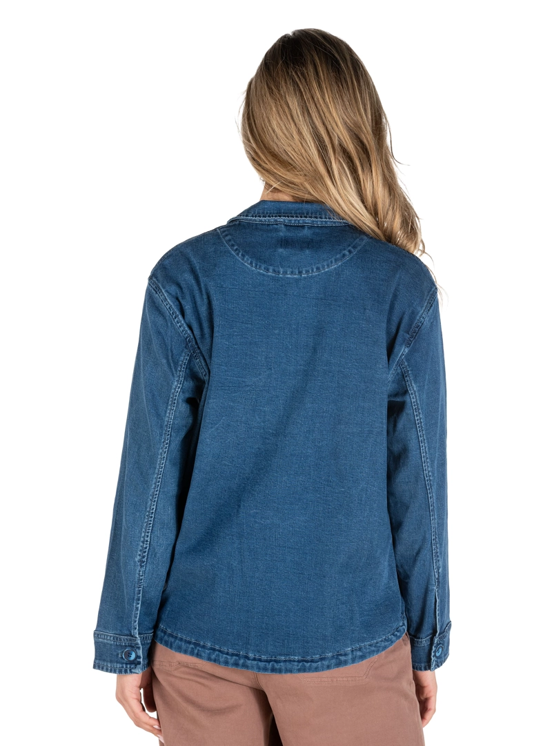 CHAQUETA MUJER MEZCILLA LIVIANA CASUAL PANAMA JACK - PJM004M | AZUL - 2