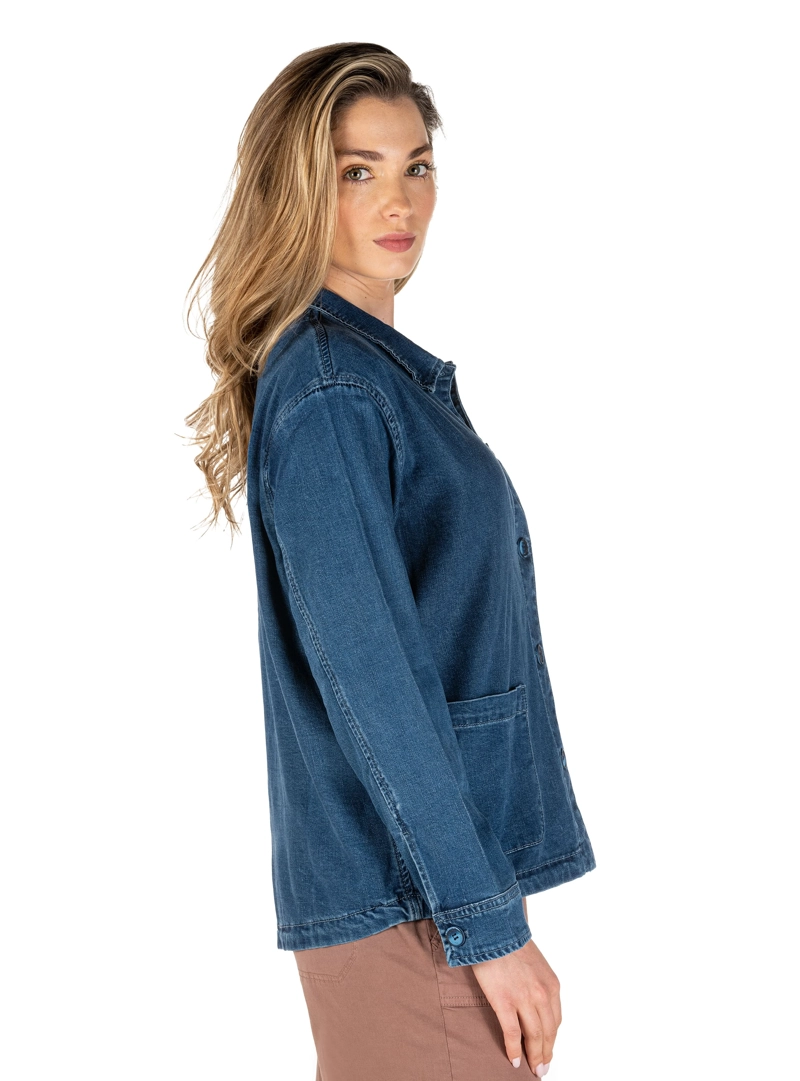 CHAQUETA MUJER MEZCILLA LIVIANA CASUAL PANAMA JACK - PJM004M | AZUL - 3