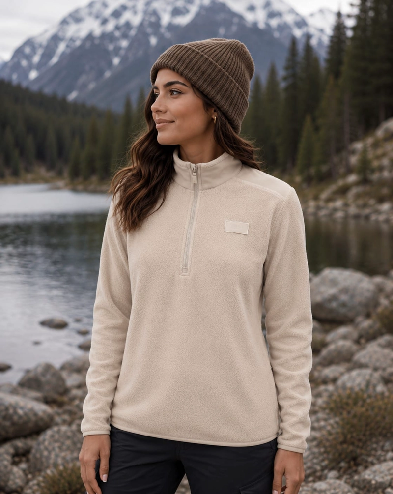 POLERON MUJER MICROPOLAR LIVIANO PANAMA JACK - L991 | BEIGE - 1
