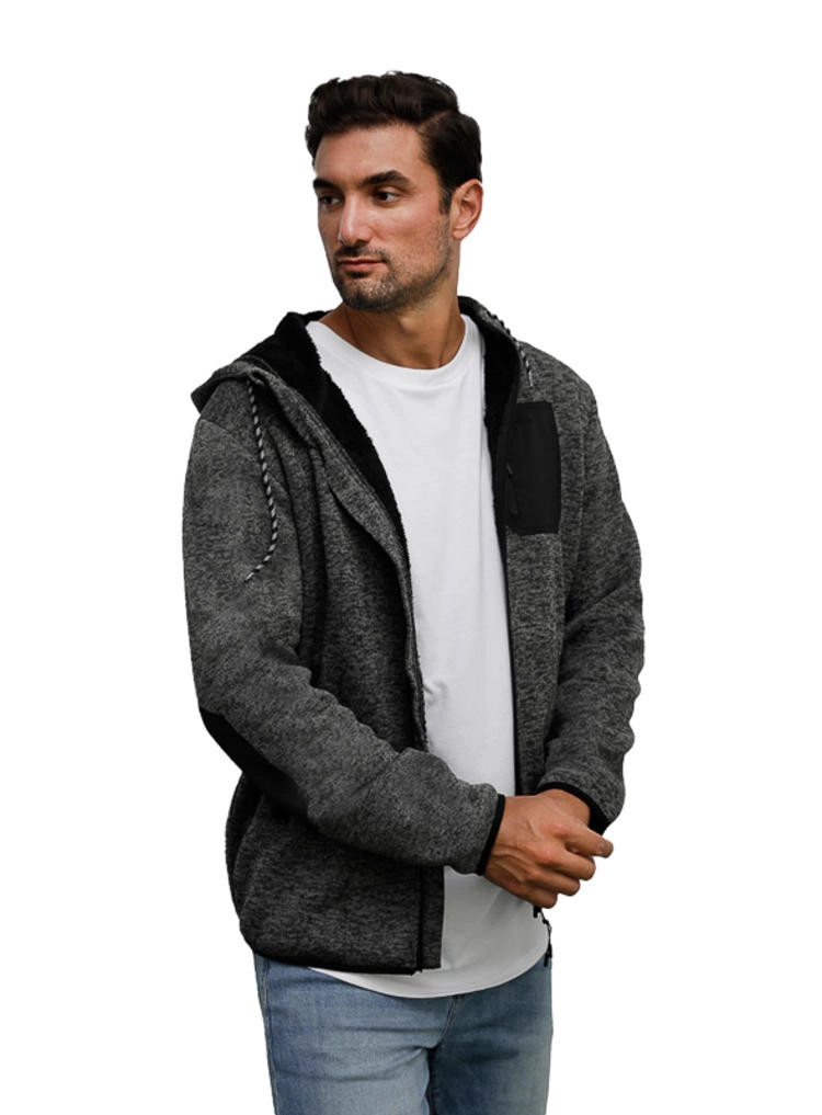 POLERON HOMBRE TEJIDO CON POLAR PANAMA JACK - H949 | NEGRO - 2