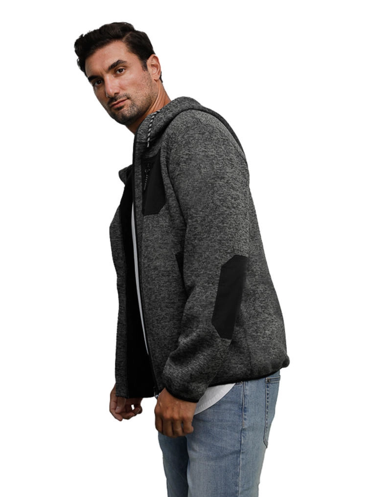 POLERON HOMBRE TEJIDO CON POLAR PANAMA JACK - H949 | NEGRO - 4