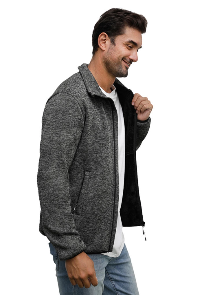 POLERON HOMBRE TEJIDO CON POLAR PANAMA JACK - H948 | NEGRO - 3