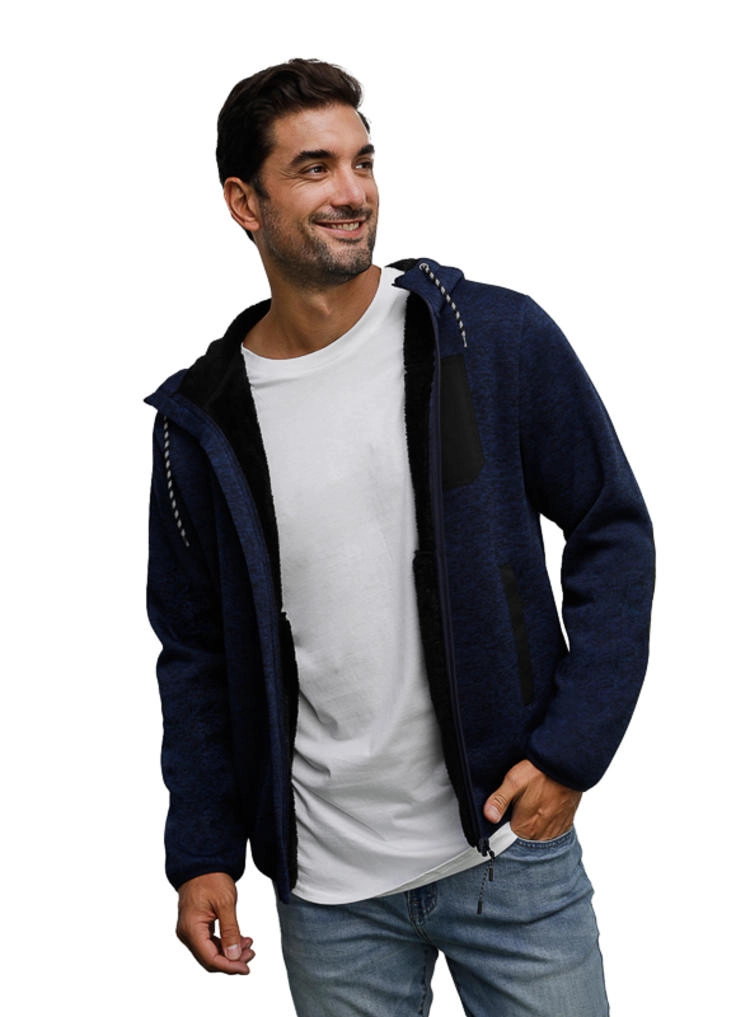 POLERON HOMBRE TEJIDO CON POLAR PANAMA JACK - H949 | AZUL - 2
