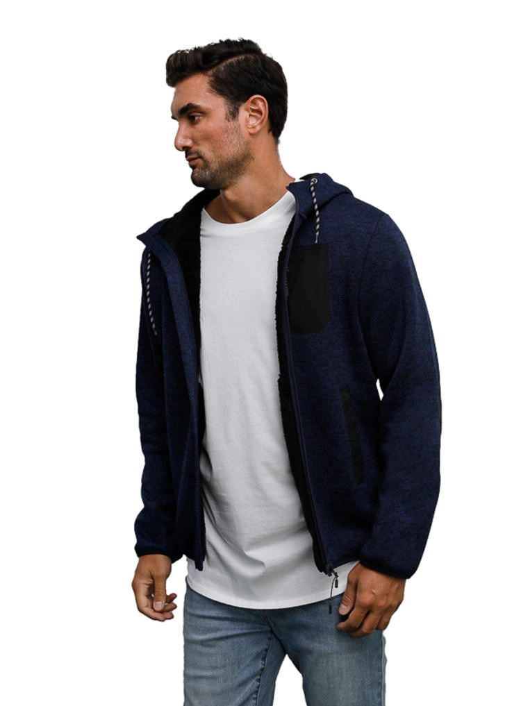 POLERON HOMBRE TEJIDO CON POLAR PANAMA JACK - H949 | AZUL - 5