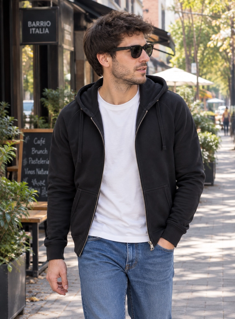 POLERON CASUAL HOMBRE PANAMA JACK - H945 | NEGRO - 1