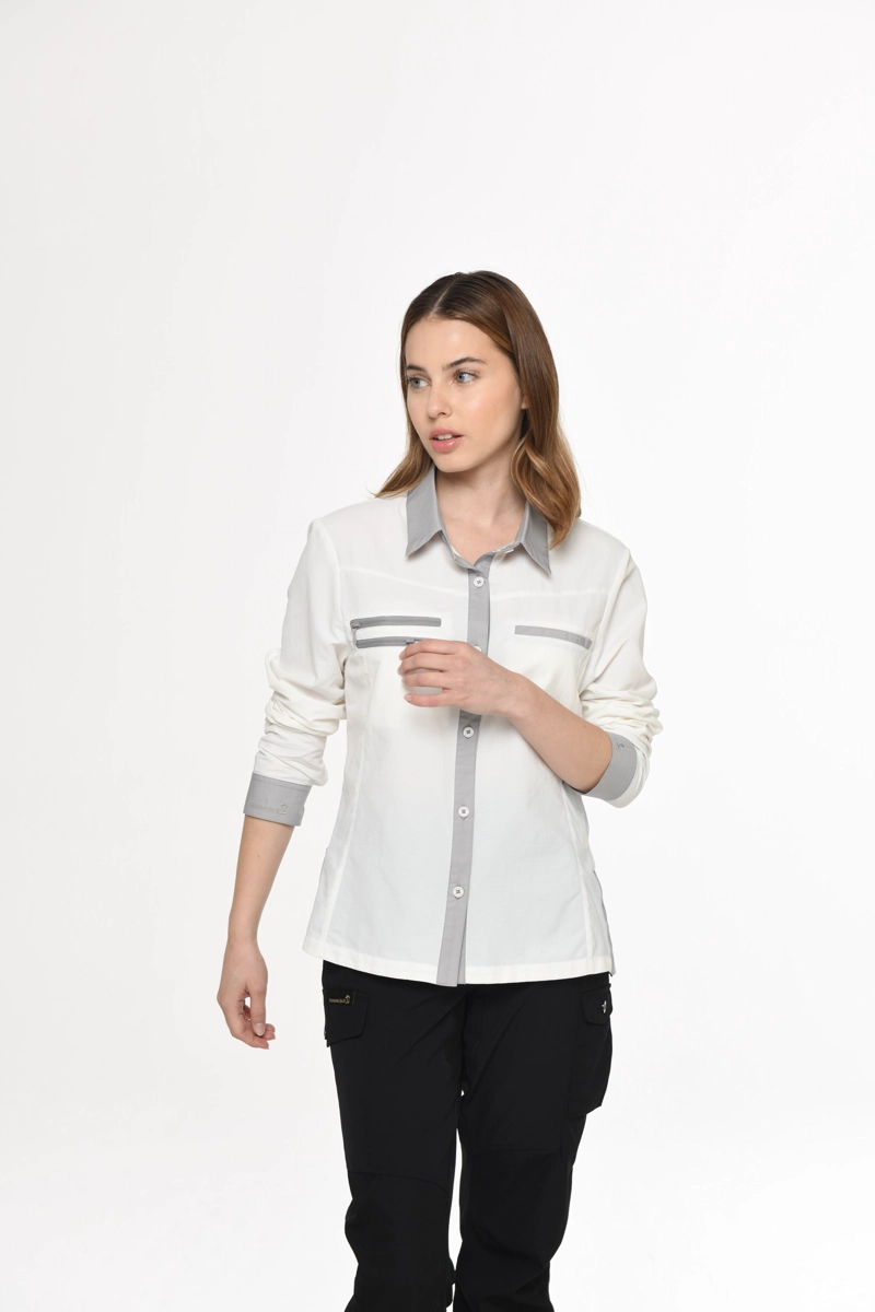 CAMISA TECNICA MUJER WATER REPELENT PANAMA JACK - J967 | BLANCO - 5