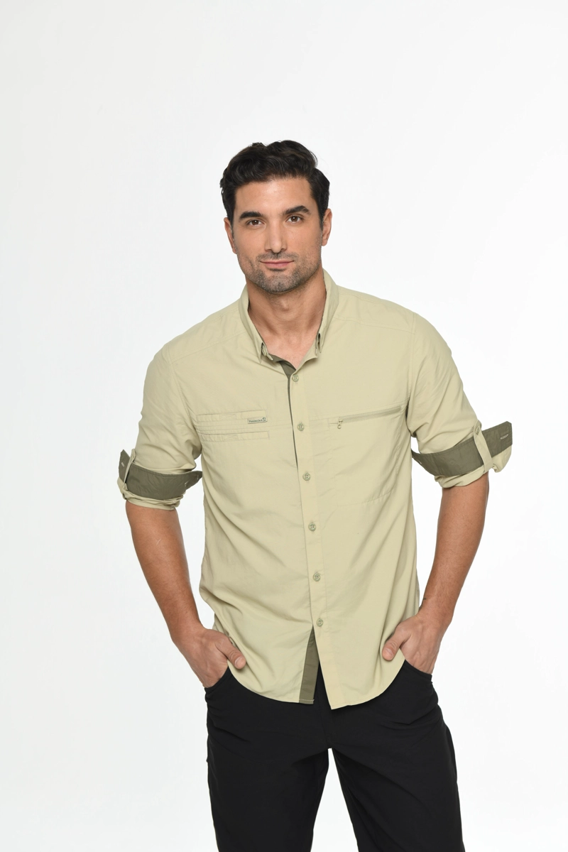 CAMISA TECNICA HOMBRE PANAMA JACK - J966 | BEIGE - 5