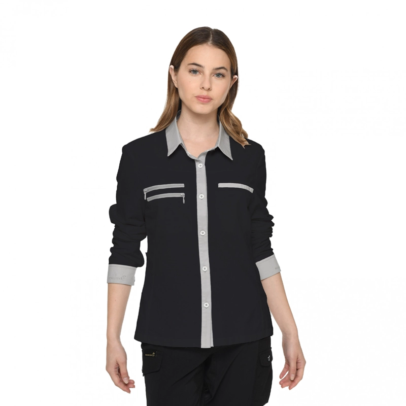 CAMISA TECNICA MUJER WATER REPELENT PANAMA JACK - J967 | NEGRO - 2