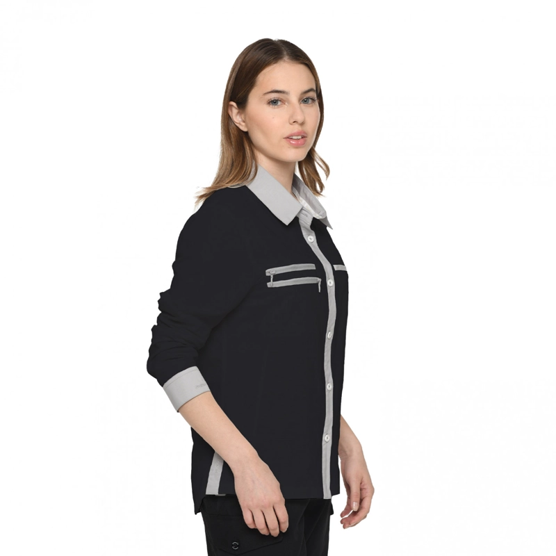 CAMISA TE CNICA MUJER WATER REPELENT PANAMA JACK - J967 | NEGRO - 5