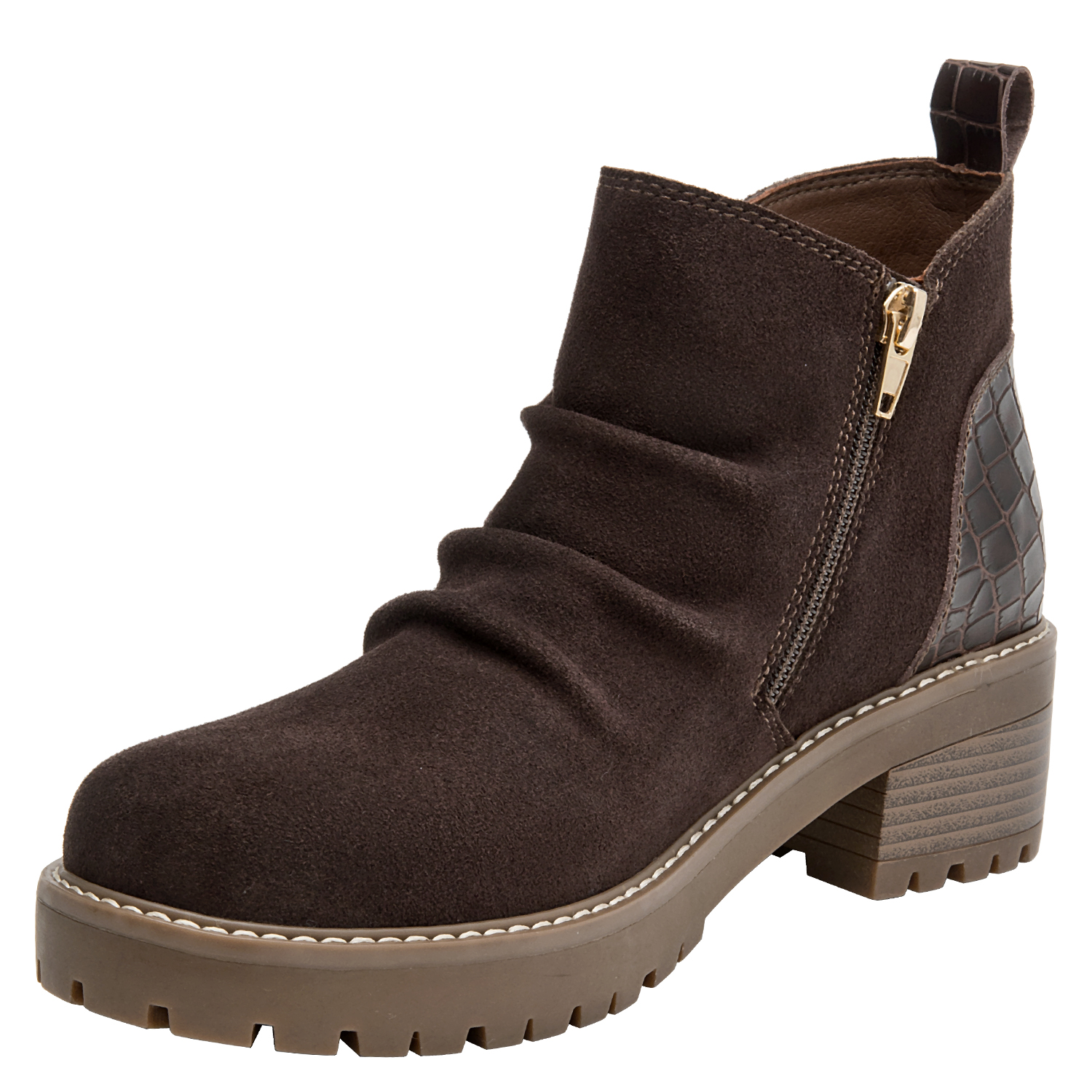 BOTIN CASUAL MUJER BRUNO ROSSI - BRM0202 | MARRON OSCURO - 5