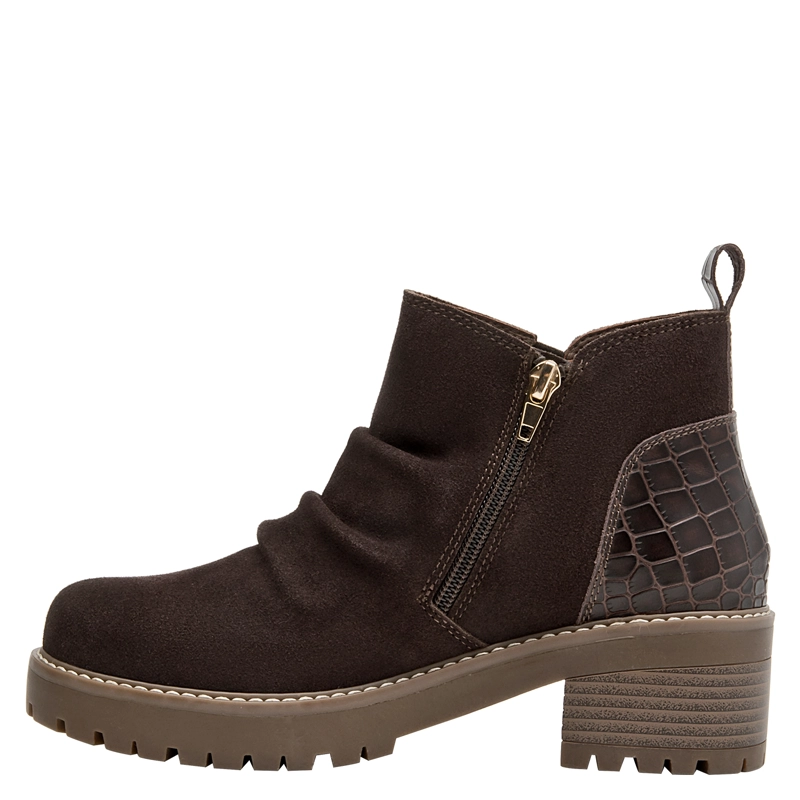 BOTIN CASUAL MUJER BRUNO ROSSI - BRM0202 | MARRON OSCURO - 9