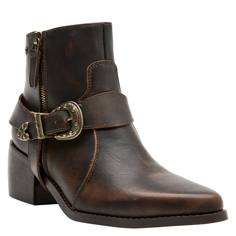 BOTIN CASUAL MUJER POLLINI - POM0135 | MARRON OSCURO - 2