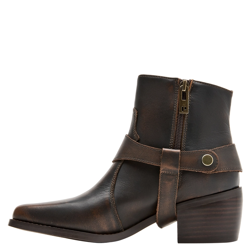 BOTIN CASUAL MUJER POLLINI - POM0135 | MARRON OSCURO - 4