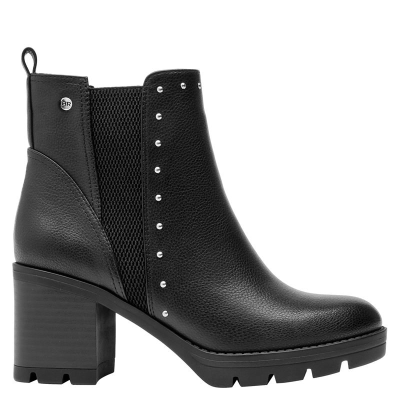 BOTIN TACO CUADRADO MUJER BRUNO ROSSI - BRM0362 | NEGRO - 1