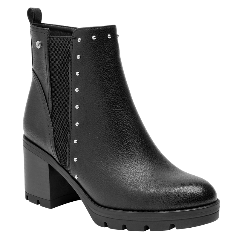BOTIN TACO CUADRADO MUJER BRUNO ROSSI - BRM0362 | NEGRO - 2