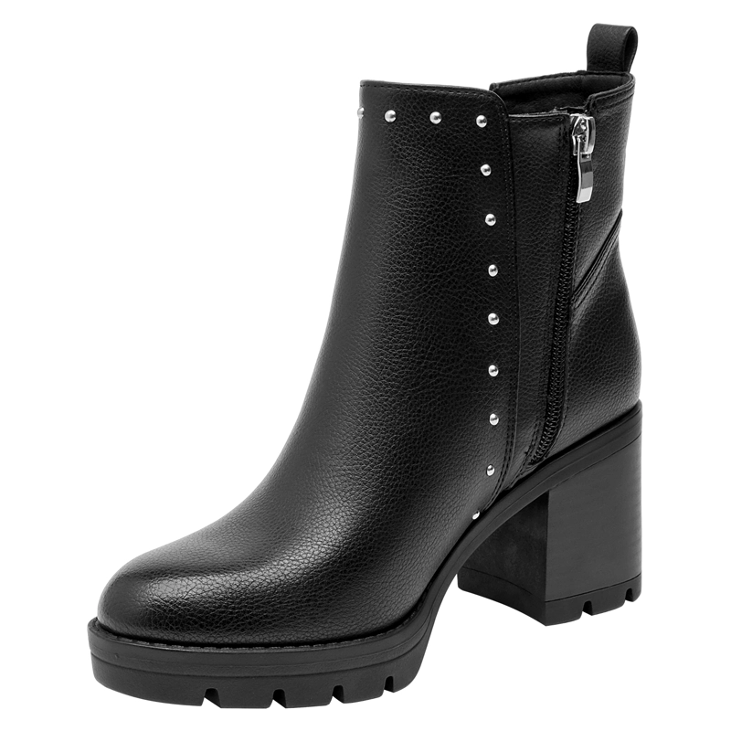 BOTIN TACO CUADRADO MUJER BRUNO ROSSI - BRM0362 | NEGRO - 5