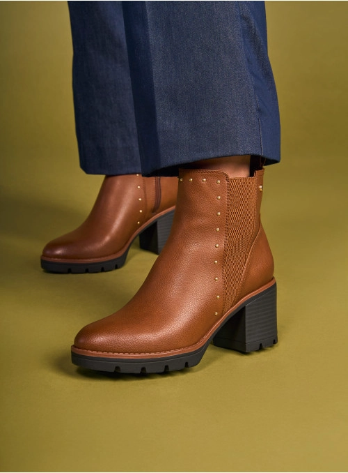 BOTIN TACO CUADRADO MUJER BRUNO ROSSI - BRM0362 | MARRON - 6
