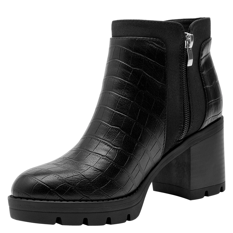 BOTIN TACO CUADRADO MUJER BRUNO ROSSI - BRM0364 | NEGRO - 5