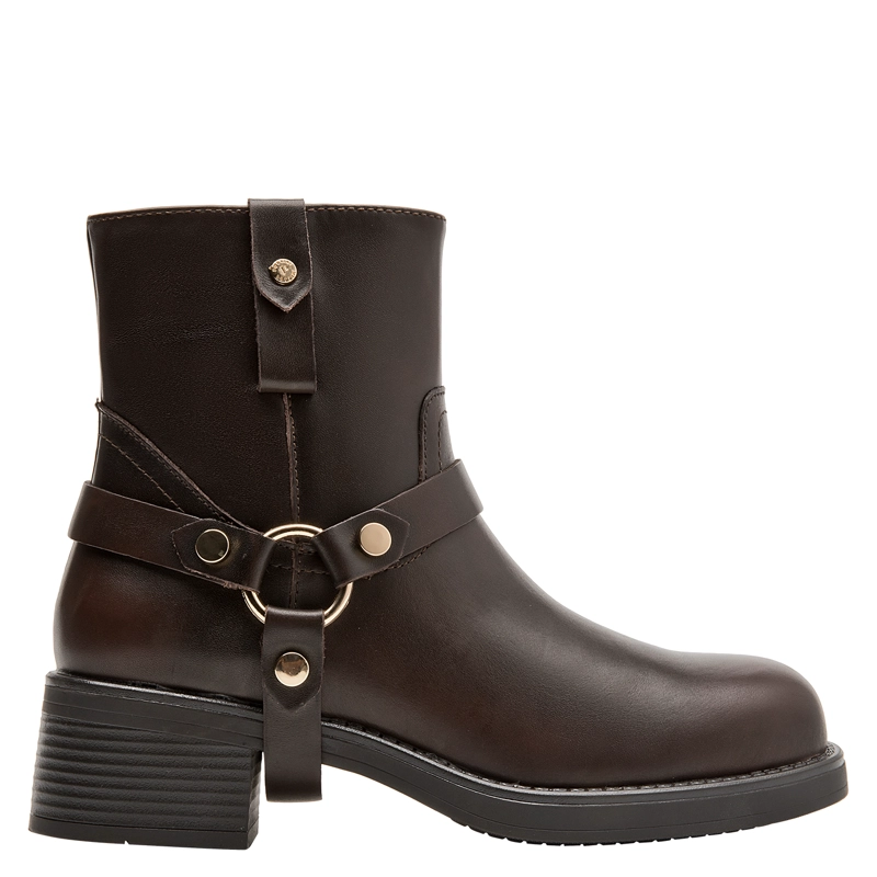 BOTIN CASUAL MUJER POLLINI - POM0223 | MARRON OSCURO - 1