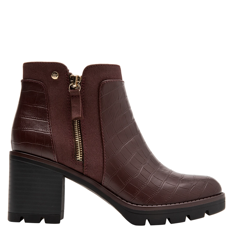 BOTIN TACO CUADRADO MUJER BRUNO ROSSI - BRM0364 | MARRON - 1