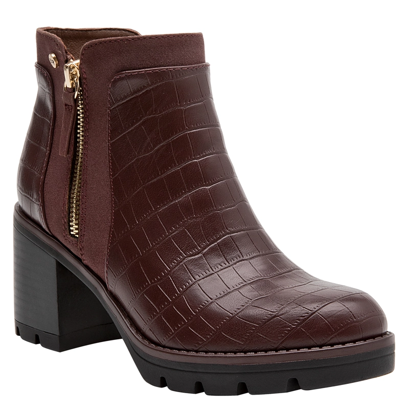 BOTIN TACO CUADRADO MUJER BRUNO ROSSI - BRM0364 | MARRON - 2