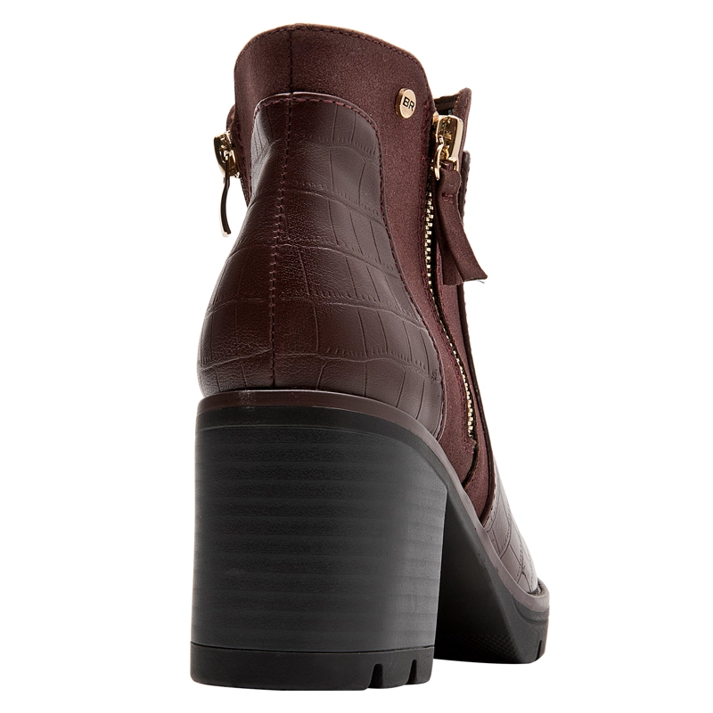 BOTIN TACO CUADRADO MUJER BRUNO ROSSI - BRM0364 | MARRON - 3