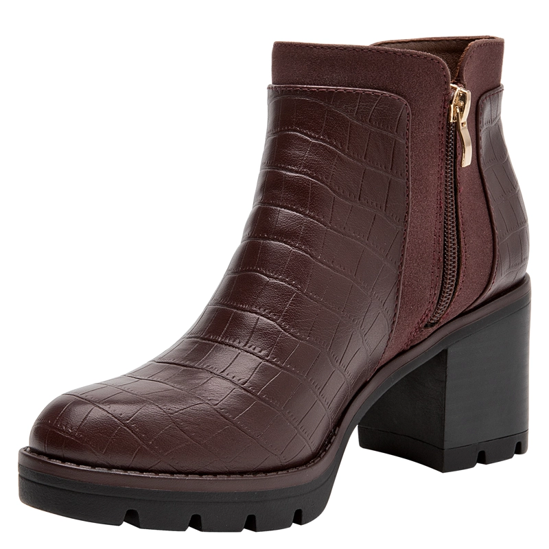 BOTIN TACO CUADRADO MUJER BRUNO ROSSI - BRM0364 | MARRON - 5