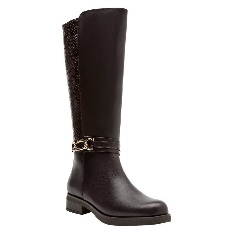 BOTA CASUAL MUJER POLLINI - POM0189 | MARRON OSCURO - 6