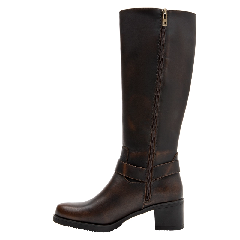 BOTA CASUAL MUJER POLLINI - POM0158 | MARRON OSCURO - 4