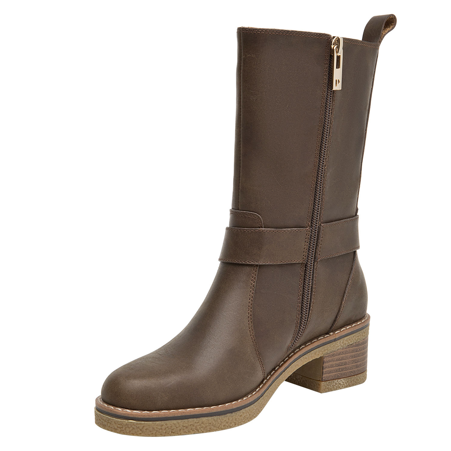 BOTA CASUAL MUJER POLLINI - POM0185 | MARRON OSCURO - 5