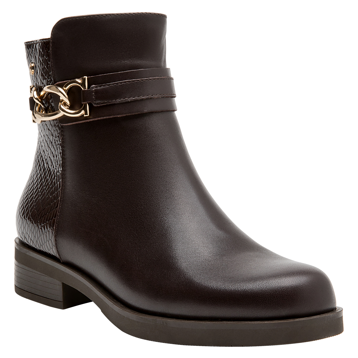 BOTIN CASUAL MUJER POLLINI - POM0186 | MARRON OSCURO - 2