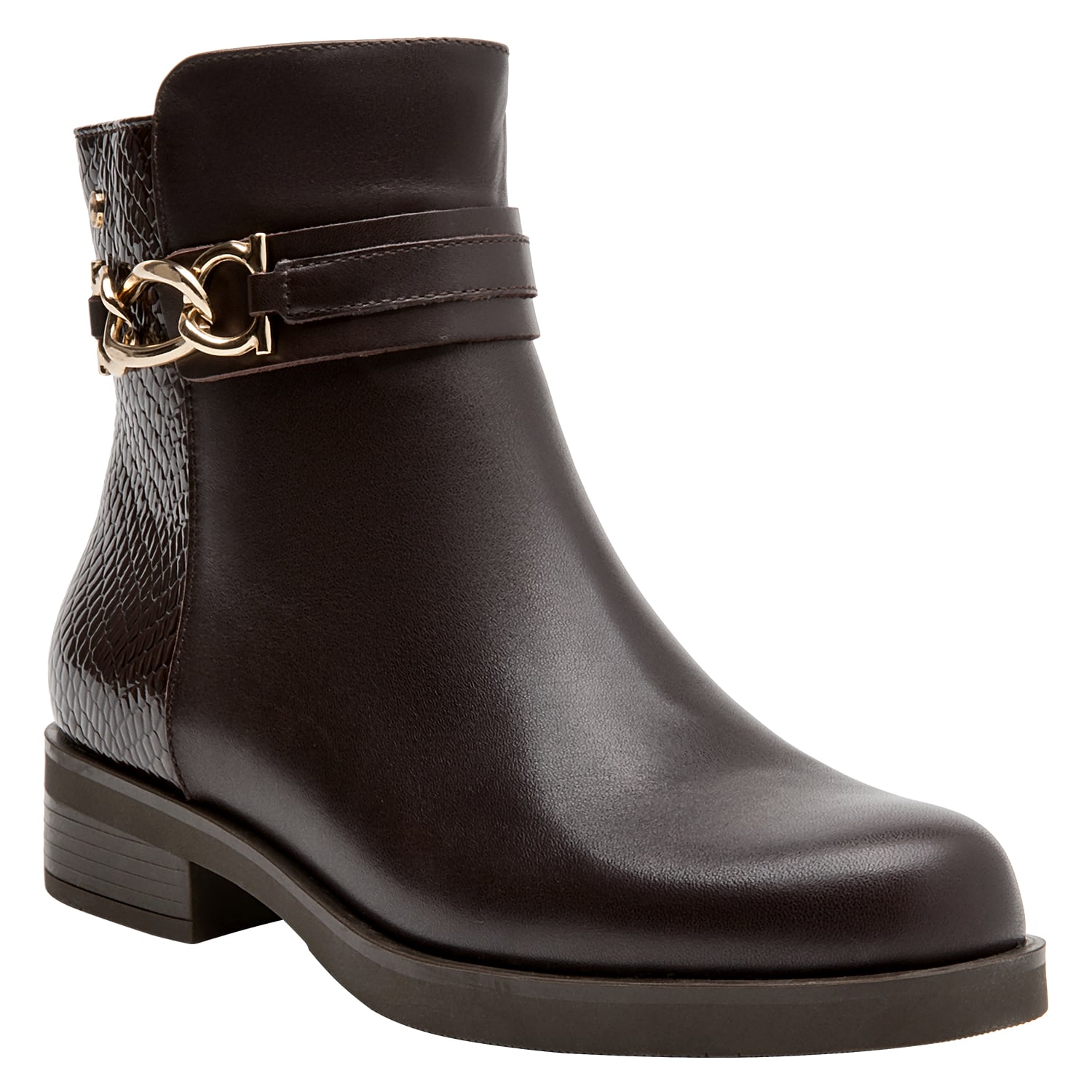 BOTIN CASUAL MUJER POLLINI - POM0186 | MARRON OSCURO - 2