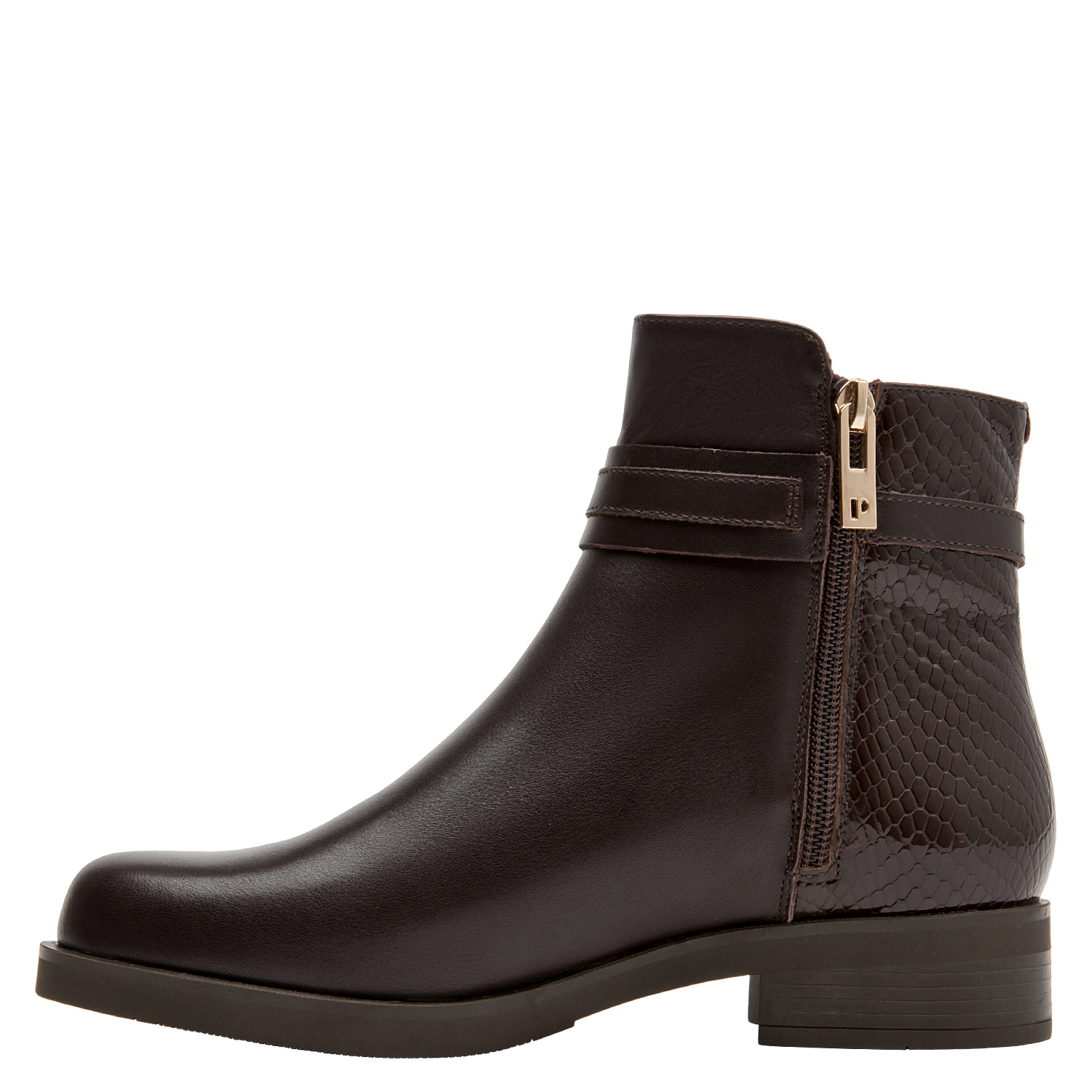 BOTIN CASUAL MUJER POLLINI - POM0186 | MARRON OSCURO - 9
